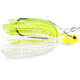 Booyah Melee Jig, 3/8 oz, 3/8 oz, 3.25 in, White Chartreuse/Silver Blad, BYMLE3873