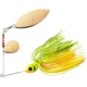 Booyah Double Willow Tandem Blade Spinnerbait, 1/4oz, Chartreuse Perch, BYBT14639