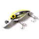 Brads Magnum Wiggler Crankbait, Floating/Sinking, Metallic Silver with Chartreuse Herringbone, 3 3/4in, 3/4oz, WMW-026