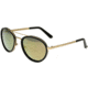 Breed Gemini Titanium Sunglasses, Gold-Black Frame, Gold-Green Lens, Polarized, One Size, BSG038GD