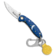 Brighten Blades Brighten Blades DREAM Keychain Frame Lock Knife Blue Aluminum 1.7" Satin, Blue, Stainless Steel, adult, BHQ-138653