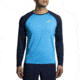 Brooks Atmosphere Long Sleeve 2.0 - Mens, Spring Break/Navy, L, 211450499.035