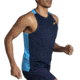 Brooks Atmosphere Singlet 2.0 - Mens, Navy/Spring Break, S, 211445454.025