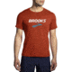 Brooks Distance Short Sleeve 2.0 - Mens, Htr Red Clay/Brooks Logo, M, 211453609.030