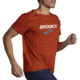 Brooks Distance Short Sleeve 2.0 - Mens, Htr Red Clay/Brooks Logo, M, 211453609.030