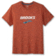 Brooks Distance Short Sleeve 2.0 - Mens, Htr Red Clay/Brooks Logo, M, 211453609.030