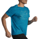 Brooks Distance Short Sleeve 2.0 - Mens, Pacific/BR Trail Run, S, 211453498.025