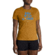 Brooks Distance Short Sleeve 2.0 - Womens, Ochre/Run With Nature, XS, 221614247.020