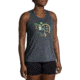 Brooks Distance Tank 2.0 - Womens, Htr Asphalt/Run Lucky, L, 221606040.035