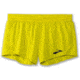 Brooks Elite 3in Split Short - Mens, Acid Lime/Nightlife, M, 211390332.030