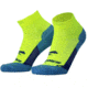Brooks Ghost Quarter Sock, Neon Yellow/Navy, L, 280499703.035