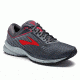 Brooks Launch 5 Running Shoes - Normal - Mens, Ebony/Grey/Red, 13 US, 1102781D014.130