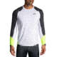 Brooks Run Visible Long Sleeve - Mens, White/Asphalt/Nightlife, S, 211408134.025