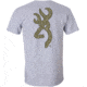 Browning Bg Men's T-shirt Mo Bottomland Buckmark Logo X-large Grey