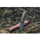 Browning Buckmark Hunter Large Fixed Blade Knife, 3.625in, 440-C, Drop Point, Wood Handle, Split Grain Leather, 3220397