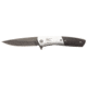 Browning Nine Mile 3in Folding Knife, Drop Point, D2 Tool Steel Blade, Wood Handle, Black, 3220471