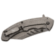 Browning OvixFolding Knife, 3.25in, D2 High Carbon Steel, Tanto, Steel Handle, N, 3220467