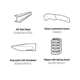 Browning Riverstone Folding Knife - Box, 2.875in, D2 High Carbon Steel, Drop Point, Sage Aluminum Handle, N, 3220515B