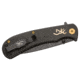 Browning Rivet Folding Knife - Box, 3in, D2 High Carbon Steel, Drop Point, Laminate Handle, N, 3220474B
