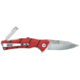 Bubba Sculpin Snips Folding Knife, 2.5in, High Carbon Stainless Steel Blade, Textured G10 Scales, Red Handle, 1207202