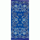 Buff Cashmere Headwear, Paisley Blue 501186