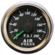 Bulldog Winch 0-200PSI Air Pressure Gauge, 2in, Dual Needle, Mechanical, Lighted, 42075B