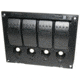 Bulldog Winch 4-Switch Panel w/ Lighted Breakers, Black, 20266