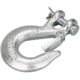 Bulldog Winch Hook, 1/4in w/ Clasp G70, Alloy Steel, Zinc Plated, Silver, 20119
