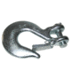 Bulldog Winch Hook, 3/8in w/ Clasp G70, Alloy Steel, Zinc Plated, Silver, 20121