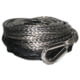 Bulldog Winch Synthetic Rope 9.5mm x 75ft Grey,w/ 6ft Abrasion Sleeve, 20124
