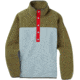 Burton Hearth Fleece Pullover - Womens, Martini Olive/Ether Blue, Large, 17338108301-L