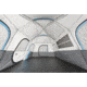 Bushnell 12 Person FRP Cabin Tent, Blue/Gray/Dark Gray, 50007