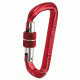 Guide Lock Carabiner Screwgate-Red