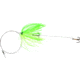 C&amp;H Lures King Buster Kingfish Pro-Rig, Two #4 4x Treble Hooks, Camo Brown Wire, 3 ft, 1/8oz, Fluorescent Green/Chartreuse Skirt, Camo Brown Wire, CH-KR04