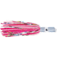 C&amp;H Lures Lil Swimmer Pre-Rigged Trolling Lure, 100LB Mono, 6 ft, 7/0 Hook, Pink/White/Silver Skirt, CH-LSW13