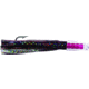 C&amp;H Lures Rattle Jet Trolling Lure Rigged &amp; Ready, 100LB Mono, 6 ft, 7/0 Hook, Black/Purple Mylar Skirt, CH-RJ-28