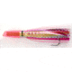 C&amp;H Lures Rattle Jet Trolling Lure Rigged &amp; Ready, 100LB Mono, 6 ft, 7/0 Hook, PearlPink/Silver Mylar Skirt, CH-RJ-26
