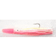 C&amp;H Lures Rattle Jet Trolling Lure Rigged &amp; Ready, 100LB Mono, 6 ft, 7/0 Hook, Pink/White Skirt, CH-RJ-13