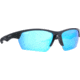 Calcutta First Strike Sunglasses Shiny Black Frame Blue Mirror Lens, FS1BM
