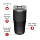 CamelBak Thrive Tumbler VSS, Black, .85L / 30 oz, 2846001085