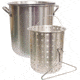 Camp Chef 24 Quart Aluminum Fry Pot &amp; Basket, Silver, DP24