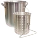Camp Chef 24 Quart Aluminum Fry Pot &amp; Basket, Silver, DP24