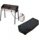 Camp Chef Expedition 2X Stove, 2 x 30000 BTU/hr Burners, Stainless/Black, with Black, Roller Bag, Black, RCB60