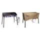 Camp Chef Expedition 3X Triple Buner Stove w/Griddle, Detachable Legs, Windscreen Sg60, White/Blue/Black, with Tan Patio Cover, PC42