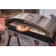Camp Chef Italia Artisan Outdoor Pizza Oven Accessory w/ Door, Silver, 14x32in, PZ60D