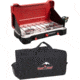 Camp Chef Mountain Series Everest 2X High Output Two-Burner Cooking System, Black/Red, with Black Carry Bag, CBMS