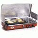 Camp Chef Mountain Series Rainer 2 Burner Stove/Griddle Combo, Red/Silver MS2GR
