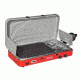 Camp Chef Mountain Series Rainer Camper 2 Burner Stove/Grill/Griddle Combo, Red/Silver MS2GG