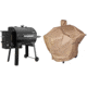 Camp Chef SmokePro SG 30in Wi-Fi Pellet Grill, Black, with Tan Patio Cover, PCPG30L