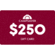 CampSaver 250 Dollar Email Gift Certificate, CS-Gift-Cert-250